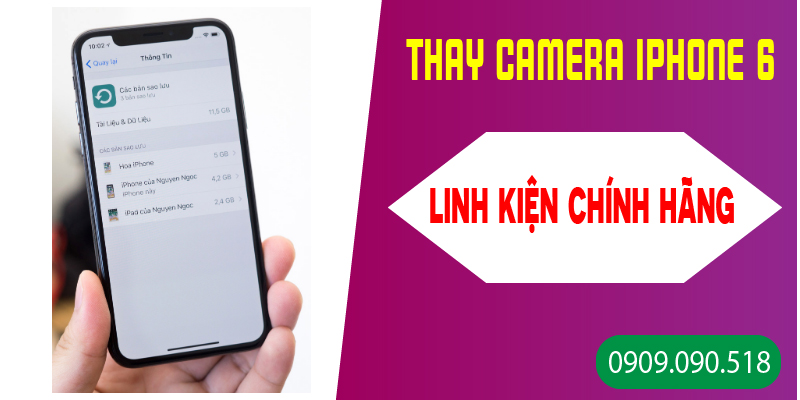 Hình 2: Thaycamera iphone 6 chính hãng tại Hanoimobile